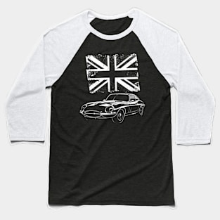 Jaguar E-Type - british flag Baseball T-Shirt